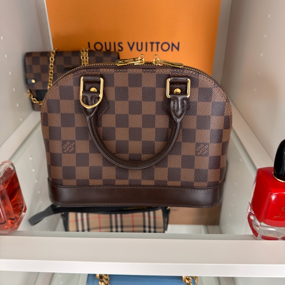 Louis Vuitton Brown Checkered Satchel